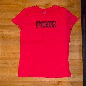 Pink brand short sleeve tee